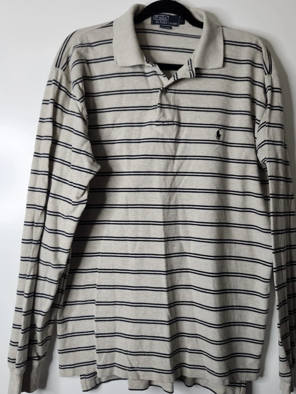 Vintage 90s Y2K Polo Ralph Lauren Striped Long Sleeve Polo Men’s L